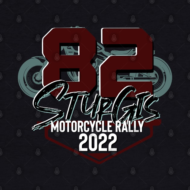 Logo style 82nd sturgis motorcycle rally 2022 by PincGeneral